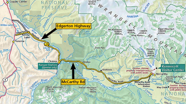 Map showing location of Edgerton Highway and McCarthy Road.