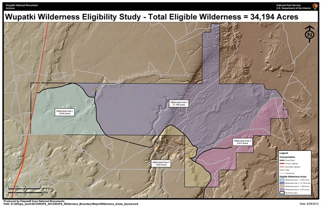 WUPA Eligible Wilderness Area Map