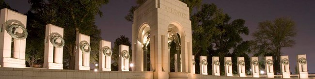 World War II Memorial granite columns