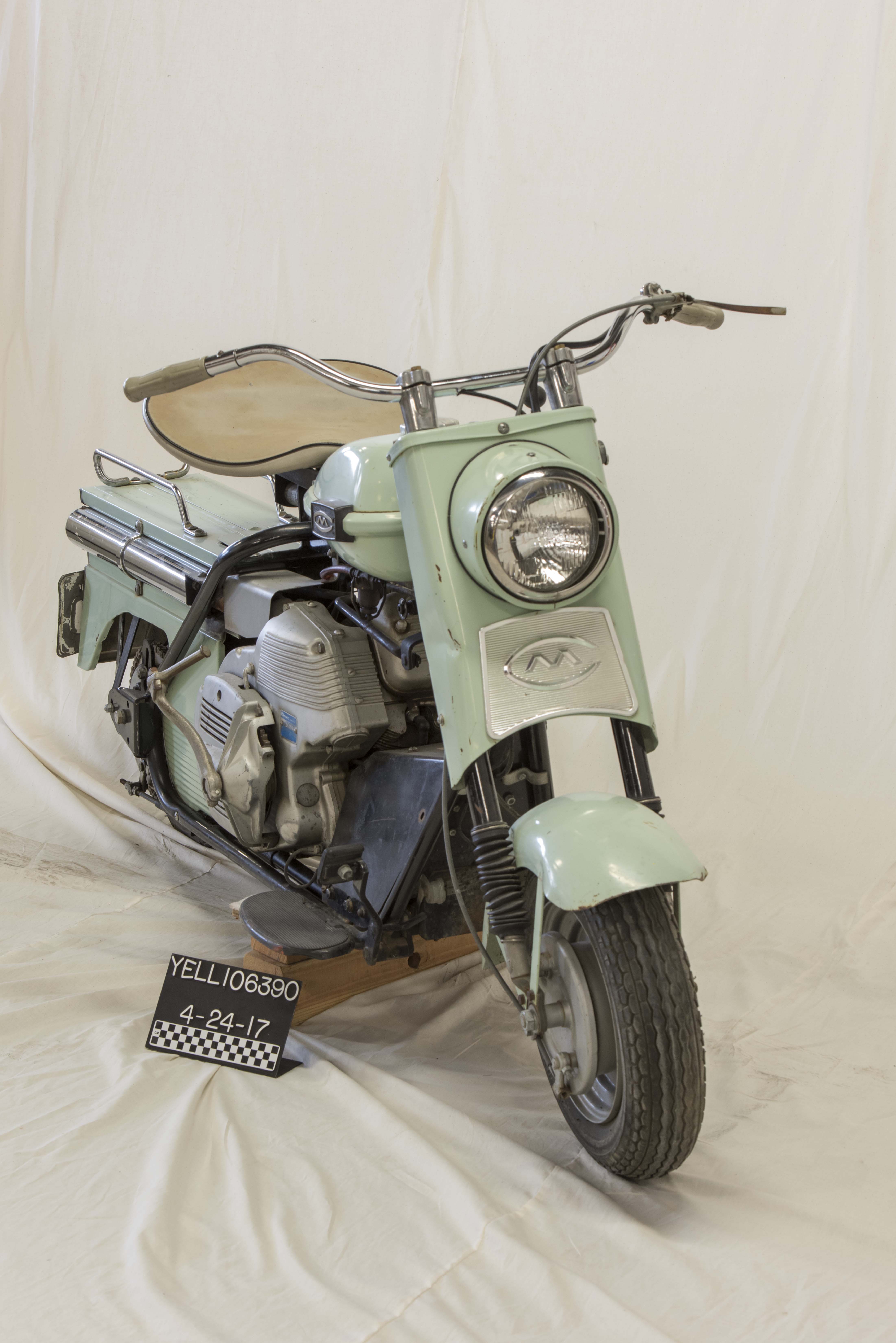 A green scooter in archives