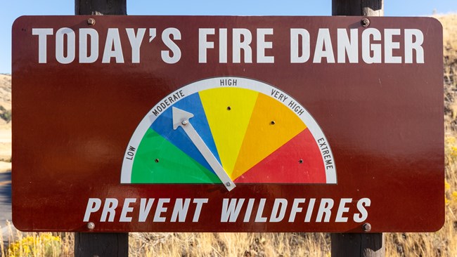 Chart showing the current fire danger to be moderate.