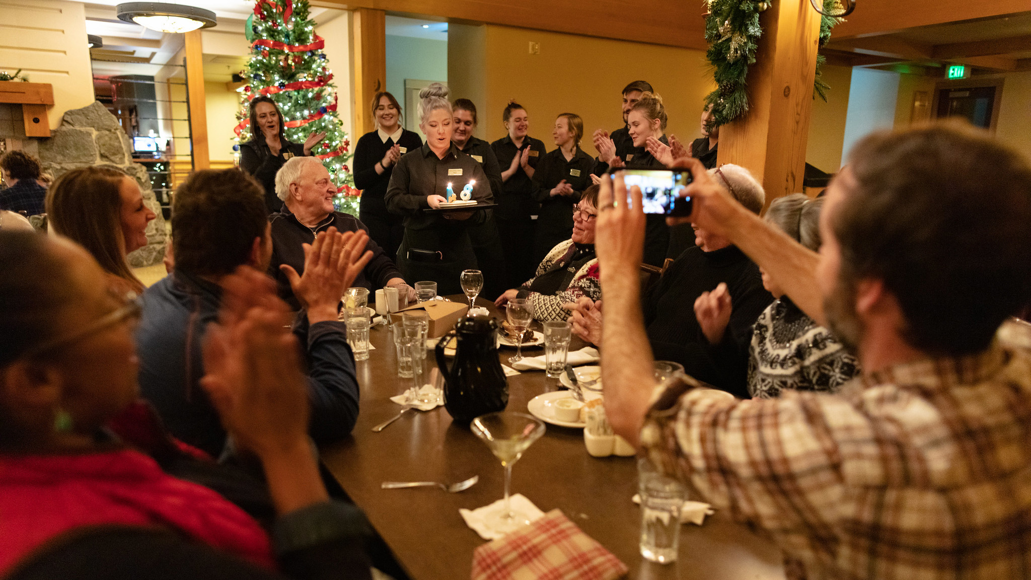 48th wedding aniversary celebration at Old Faithful Snow Lodge Obsidian Dining Room