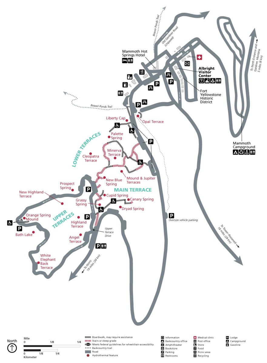 Accessibility around Mammoth Hot Springs - Yellowstone National Park (U ...