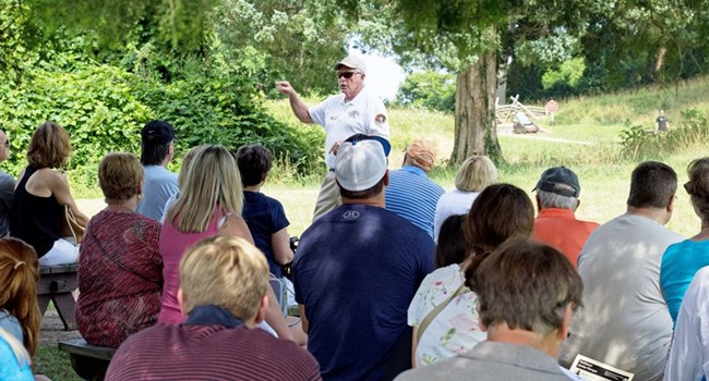 Volunteer giving a tour