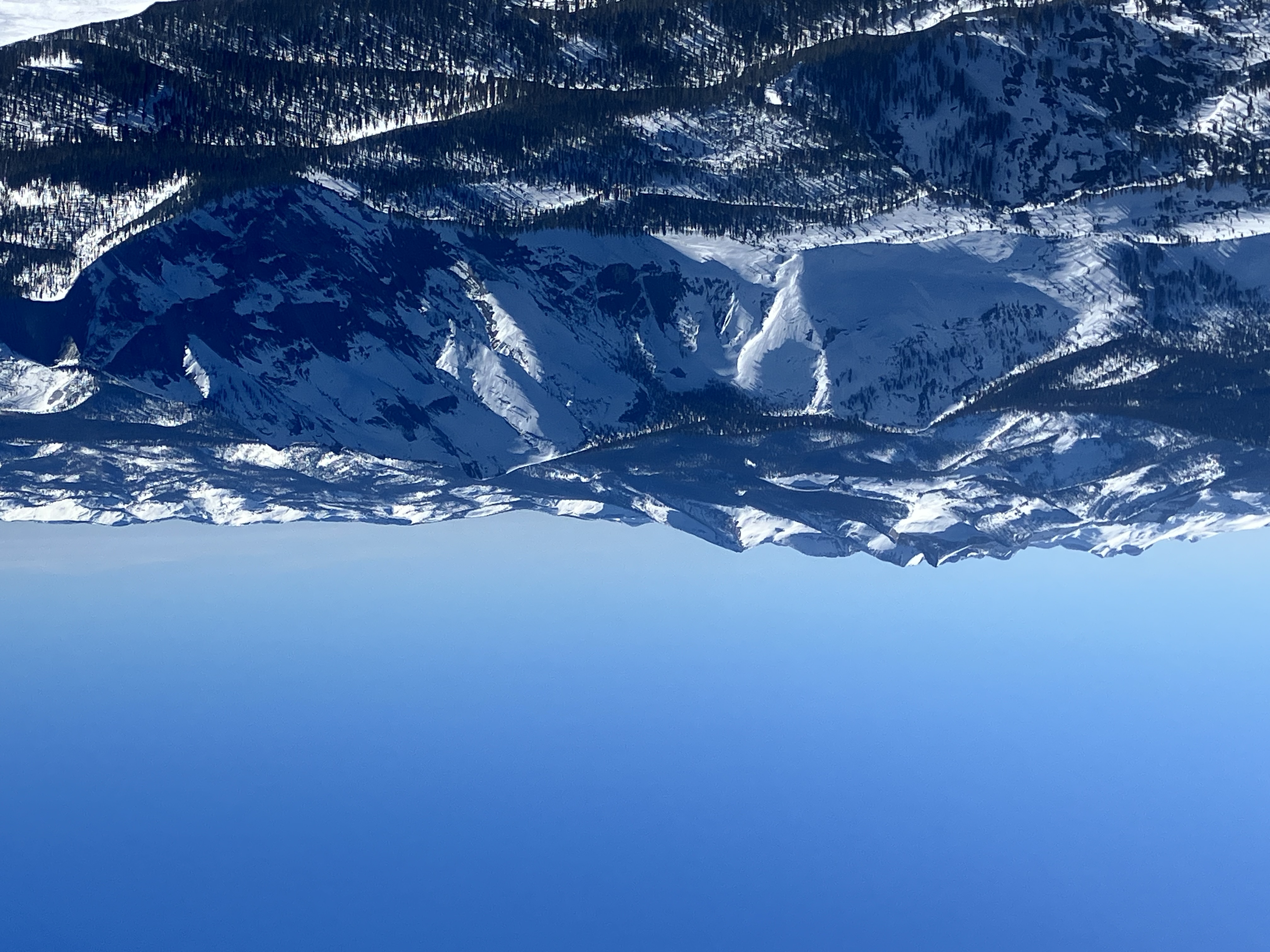 View overlooking Clouds Rest with the Clark Ranger in the background, all covered in snow