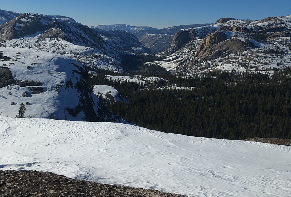 View of the Grand Canyon of the Tuolumne on February 4, 2022.