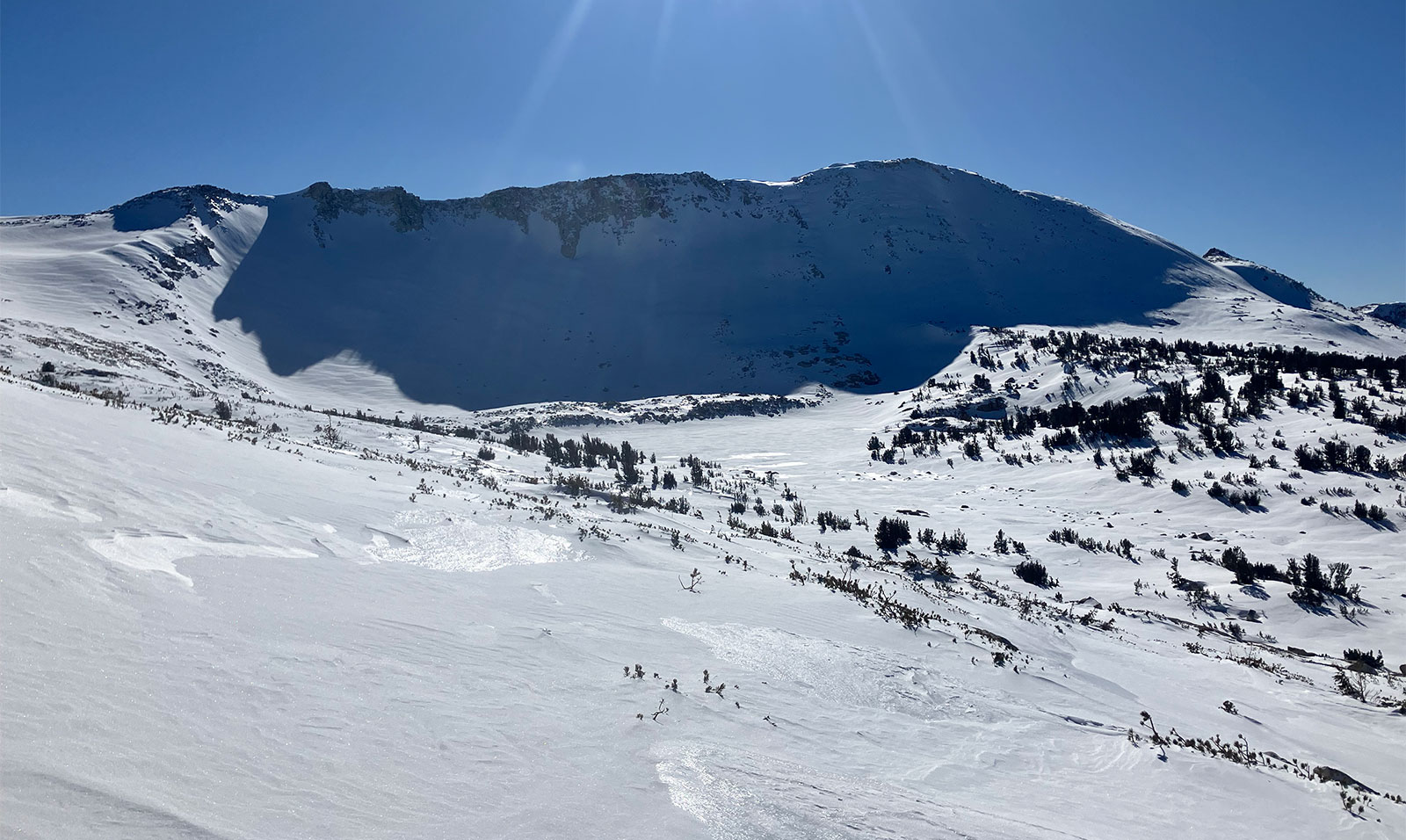 Obata Lake and the Whaleback on February 8, 2025.
