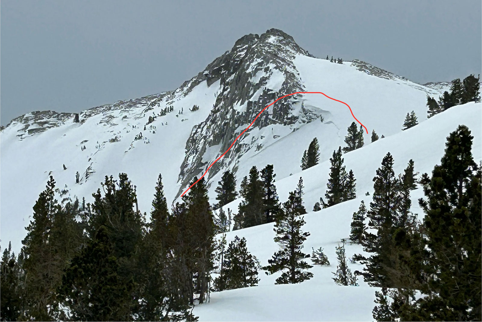 Persistent slab avalanche NE aspect on February 16, 2025.