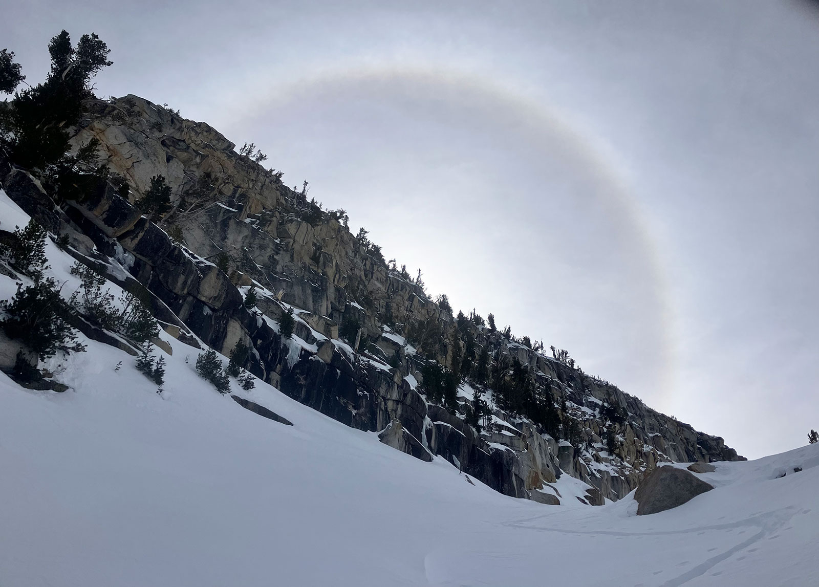 Sun halo cirrostratus clouds often indicative of moisture or weather to come on February 14, 2026.
