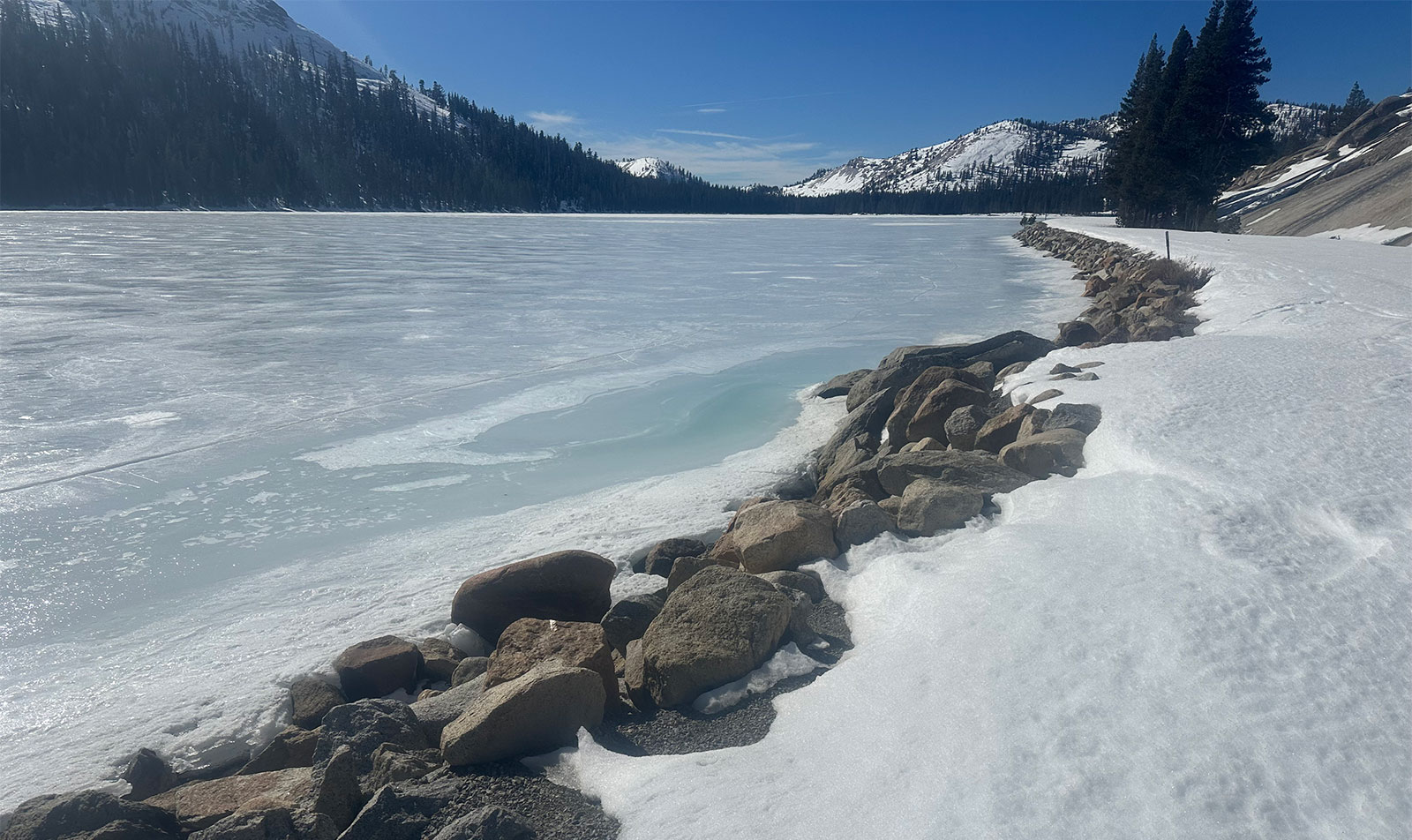 Tenaya Lake and Olmsted Point on January 25, 2025.