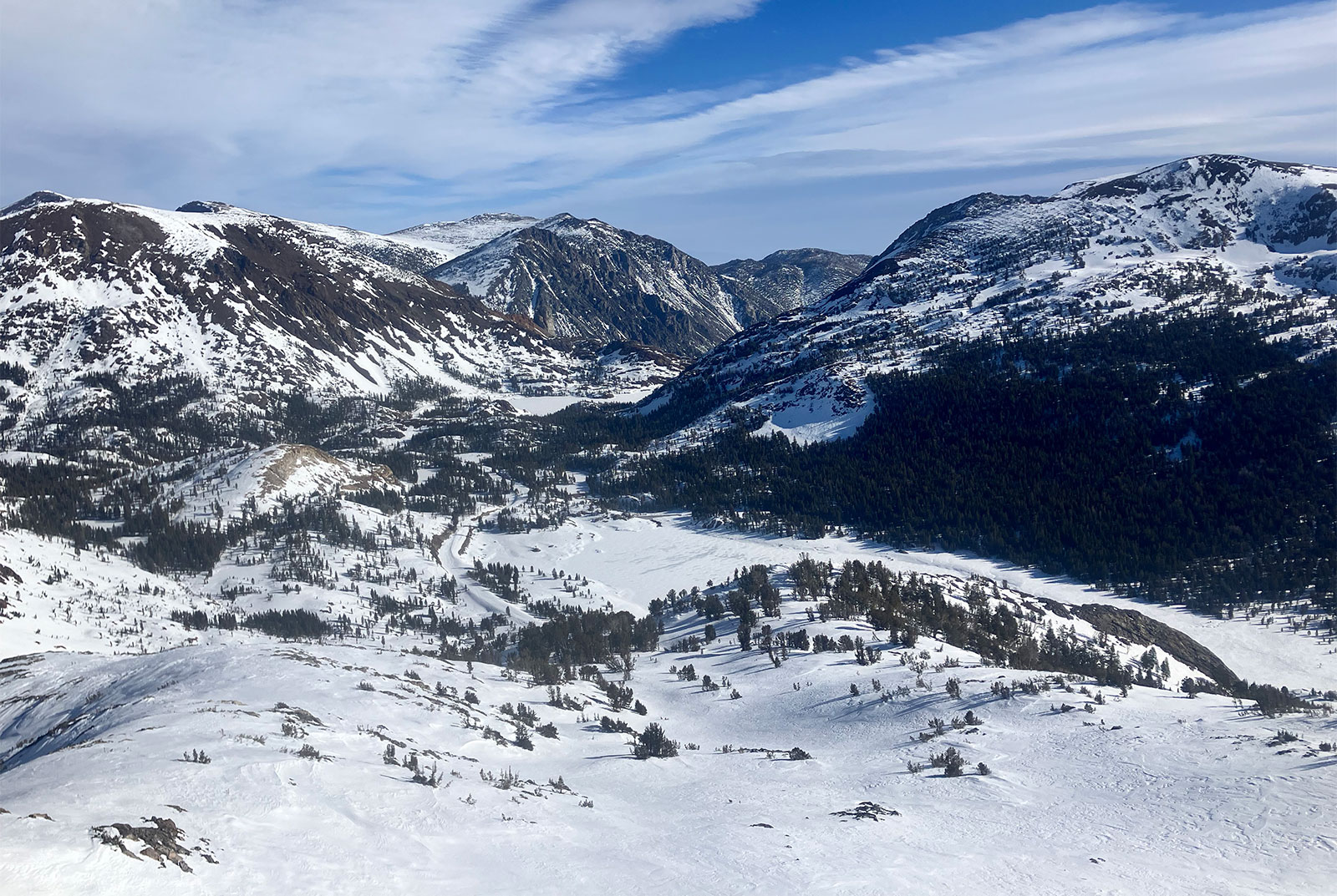 Tioga and Ellery Lakes on February 1, 2026.