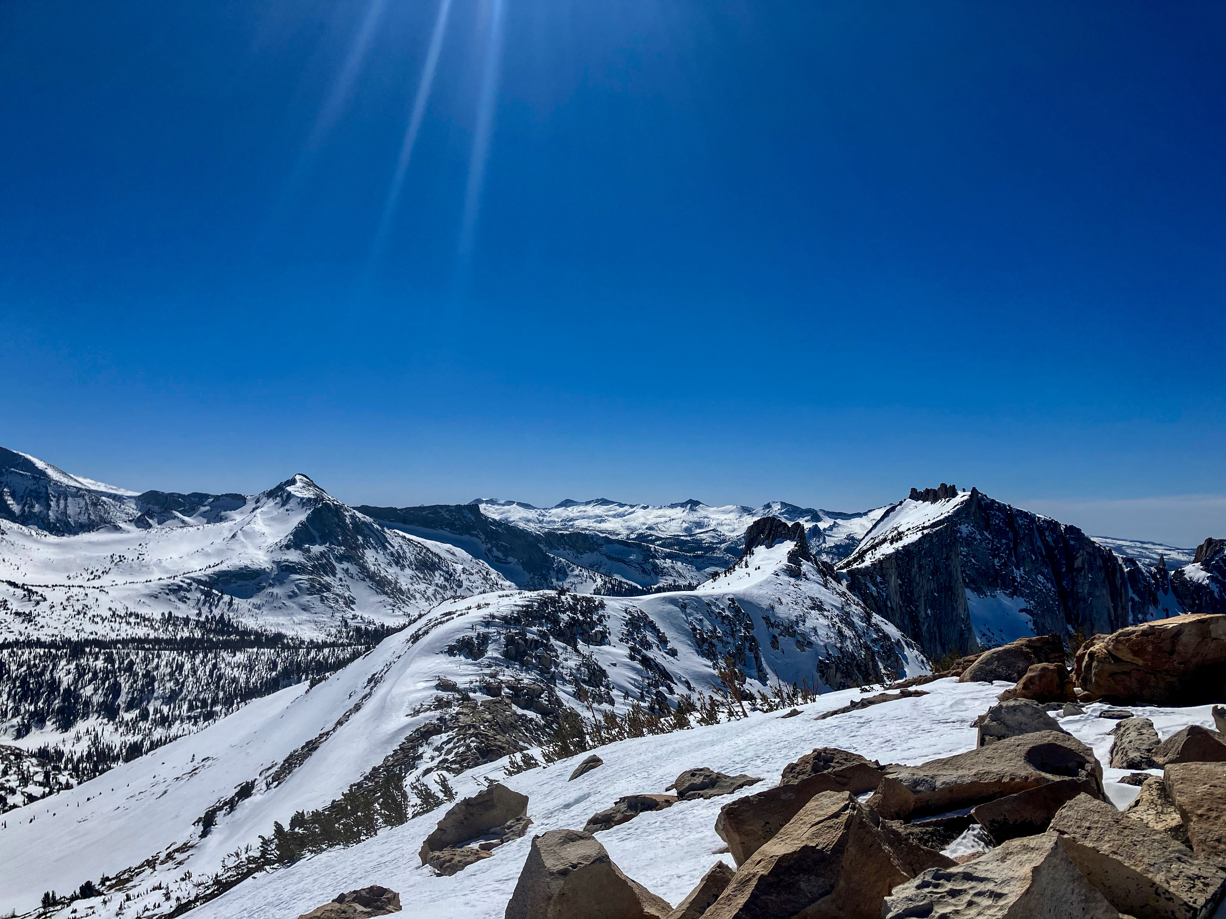 Craggy, snow-covered peaks