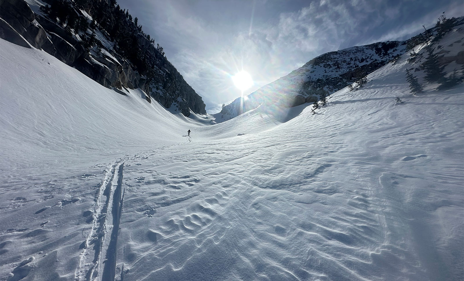 Wind affected snow on February 10, 2025.