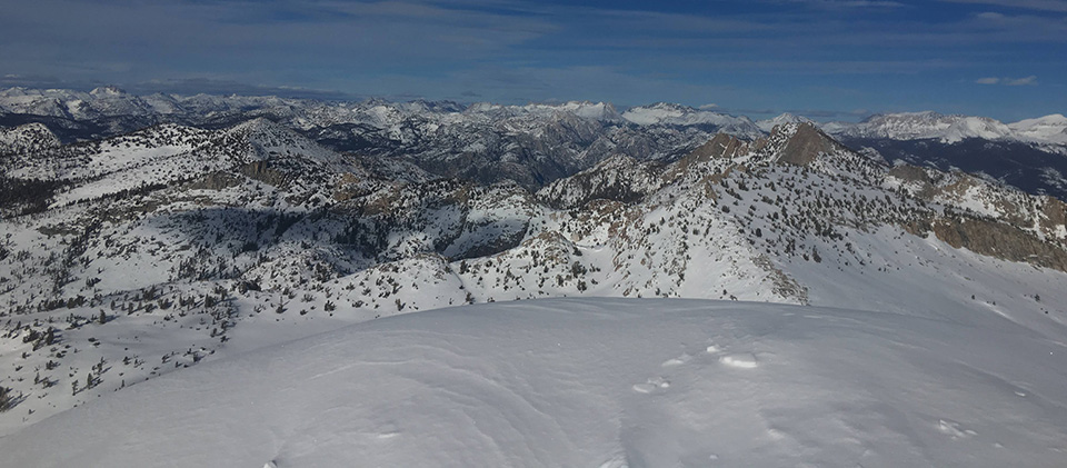 Looking south toward the Grand Canyon of the Tuolumne on January 25, 2020.