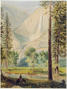 Watercolor of Yosemite Falls