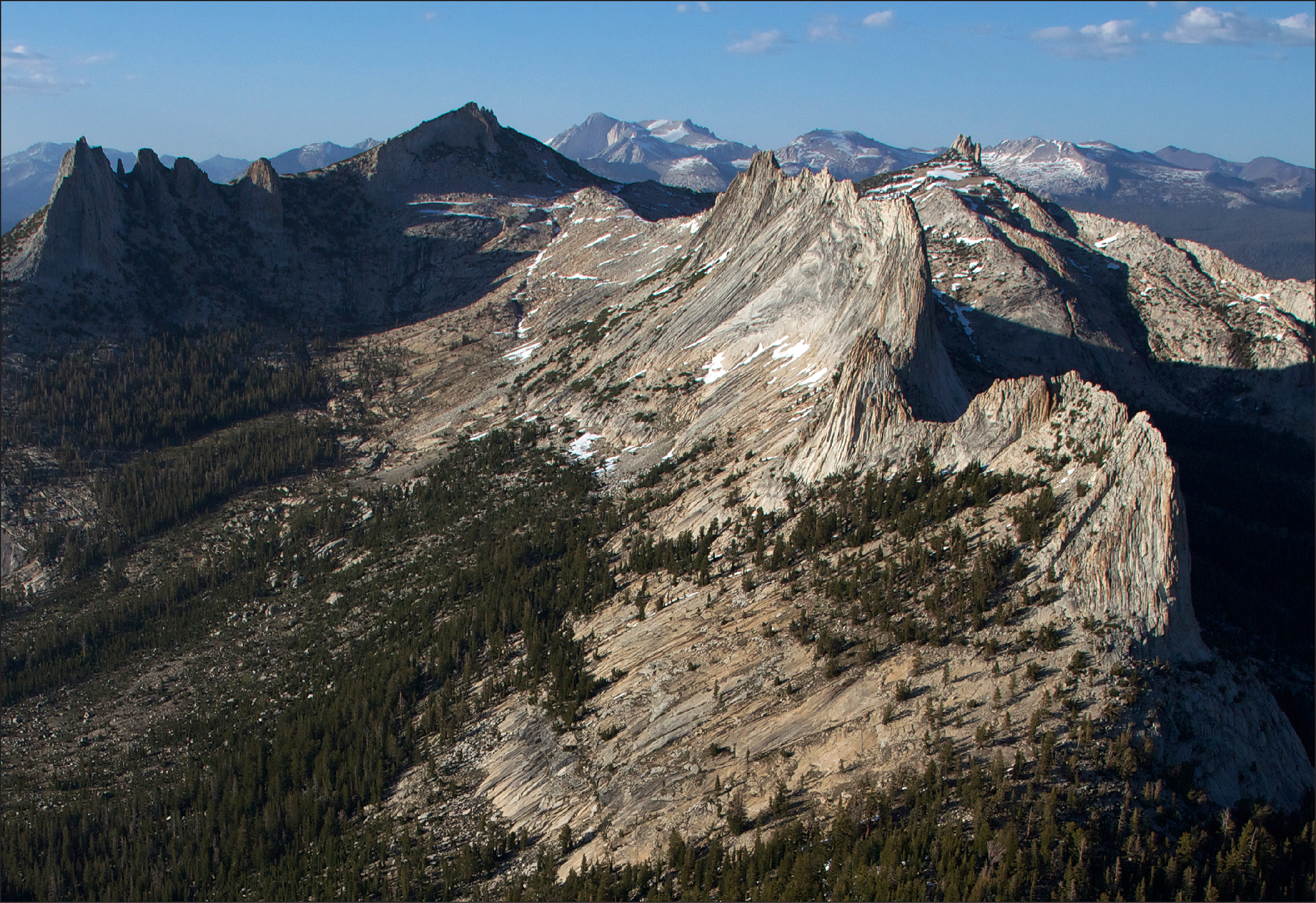 Glacially sculpted peaks