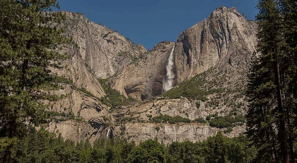 View of Yosemite Falls mid-June 2016.