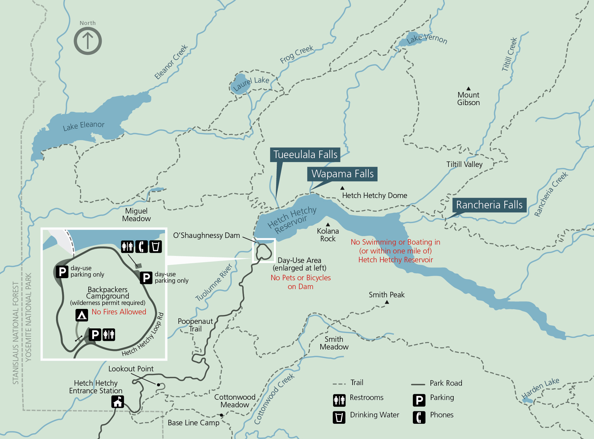 Day Hikes In Hetch Hetchy Yosemite National Park U S National Park   HHetchy Map 2023 V4 Forwebsite 01 