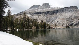 View of Mt. Hoffman from May Lake