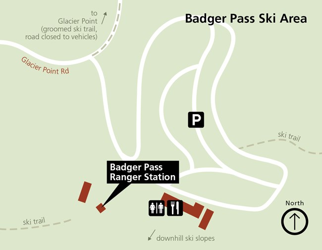 A map shows the location of the Badger Pass Ranger Station.