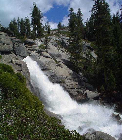 Image of Chilnualna Falls from along the trail.