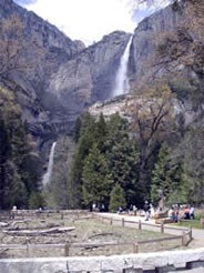 Yosemite Falls; trailhead to Lower Yosemite Fall