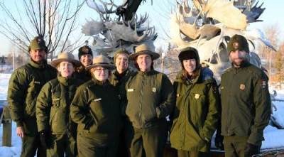NPS staff in winter