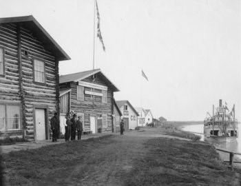 Trading Posts on the Yukon River front at Circle City