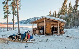 Kandik public use cabin in winter