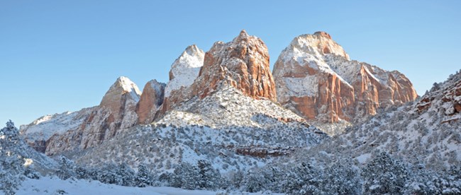Winter in Zion Canyon.