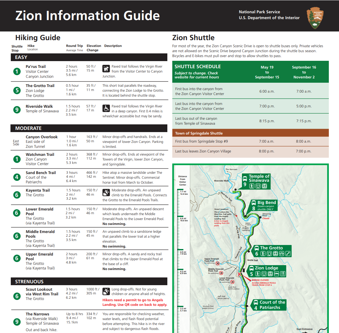 Zion Information Guide