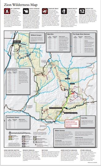 Zion Wilderness Map